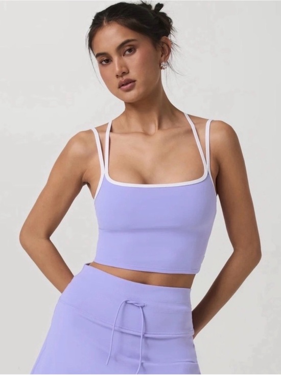 Vuori Tops - Vuori daily layered tank in hyacinth color